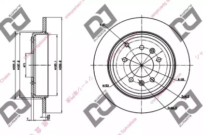 Тормозной диск DJ PARTS BD1315